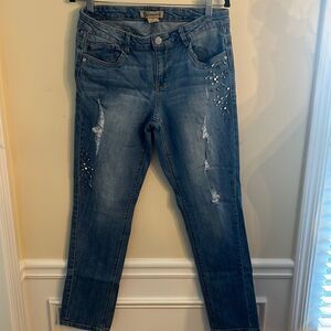 Democracy Flex-Ellent  Skinny Jean w/ Bead Design